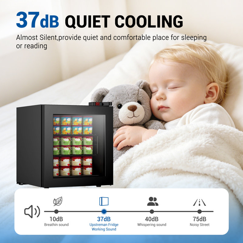 Northair 1.1 Cu Ft Mini Display Freezer with 2 Removable Shelves 7